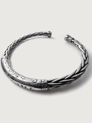 Ball Head Braided Cuff Men’s Bracelet