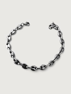 Coffee Bean Links Men’s Chain Bracelet