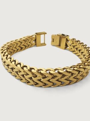 Riso Gold Links Chain Bracelet