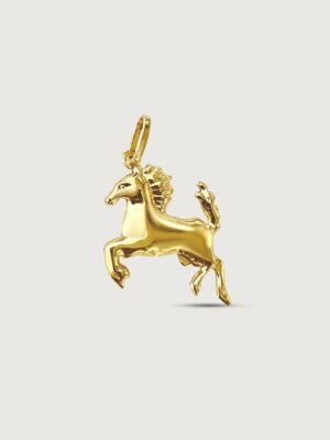 Running Horse Pendant Charm in 18k Gold