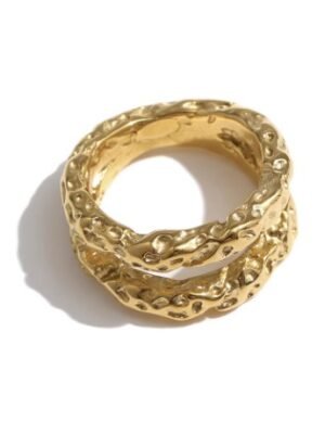 Luxe Double Textured Band Ring